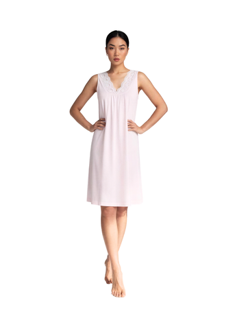 Butterknit Eyelet Lace Sleeveless Gown in Pink