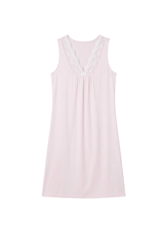 Butterknit Eyelet Lace Sleeveless Gown in Pink
