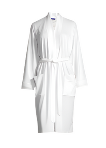 Butterknit Short Robe in White