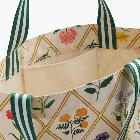 Garden Study East West Canvas Tote Bag