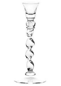 8.5" Berry Spiral Candlestick Holder in Clear Glass