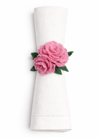 Carnation Felted Wire Napkin Ring
