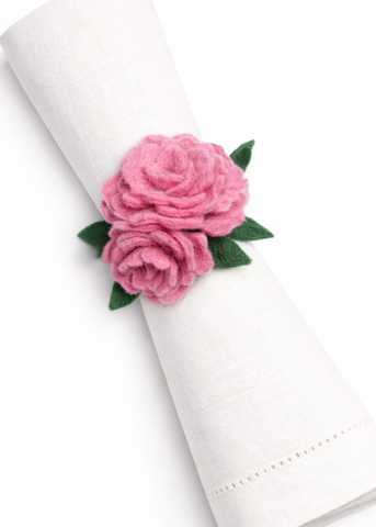 Carnation Felted Wire Napkin Ring