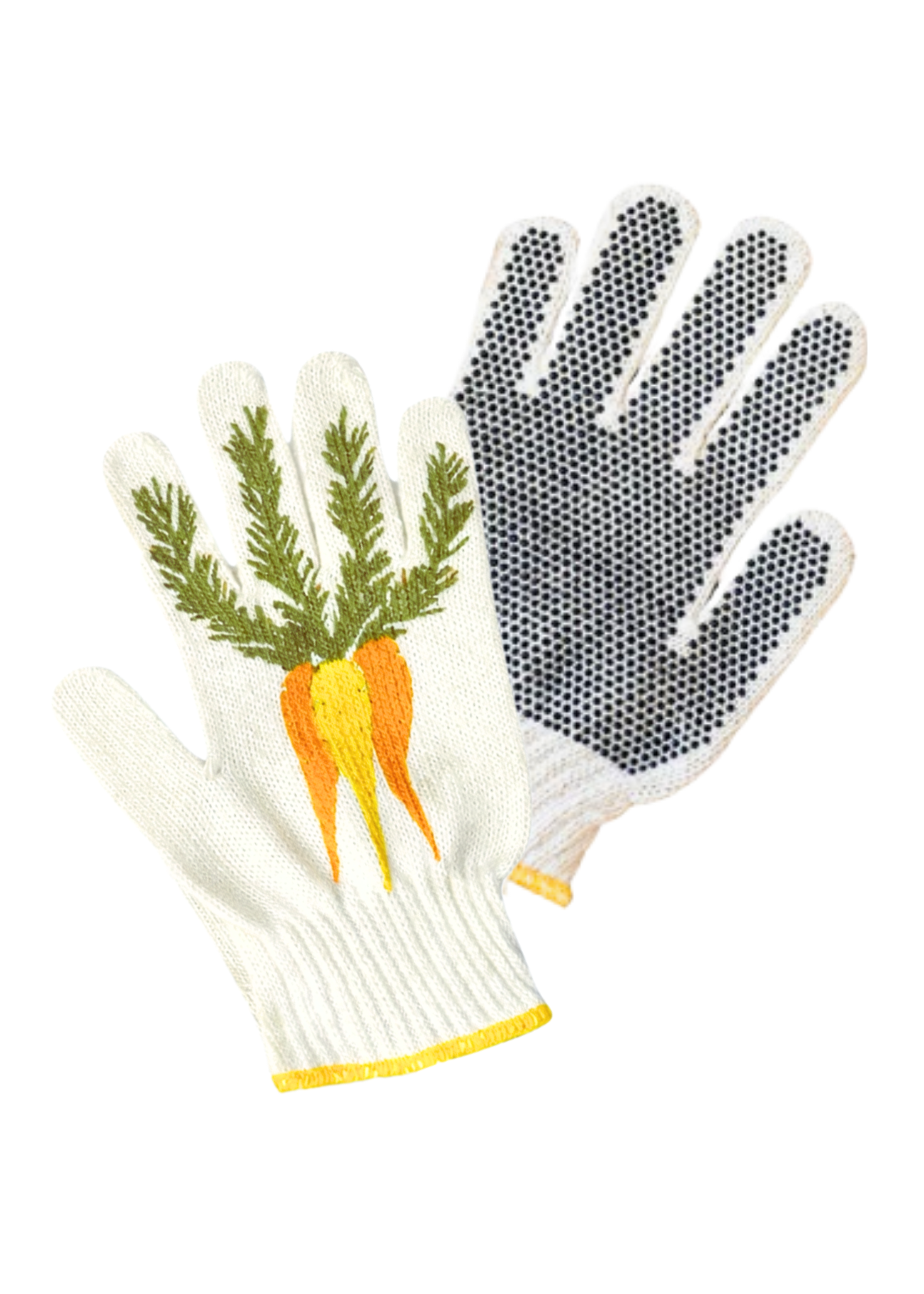 Screen-Printed Carrot Gardening Gloves
