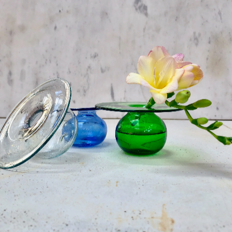 CD Vase in Clear Glass