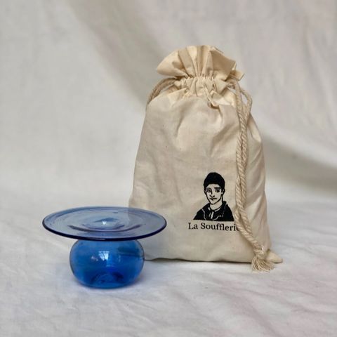 CD Vase in Light Blue Glass