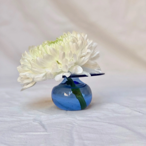 CD Vase in Light Blue Glass