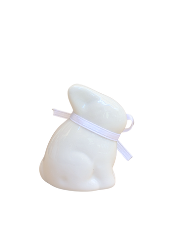 Ceramic Baby Bunny with Bow in White