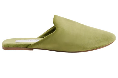 Chausson Velvet Mule Slippers in Olive