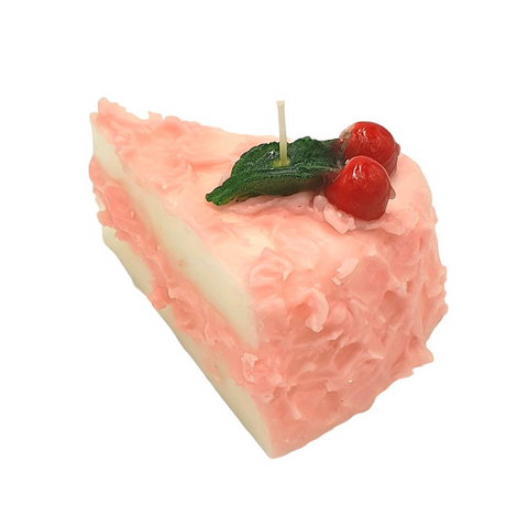 Slice of Cherry Berry Crème Cake Candle