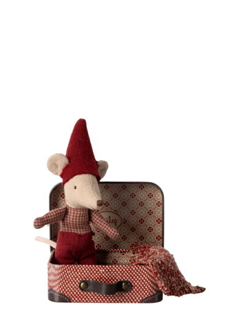 Christmas Baby Mouse in a Suitcase