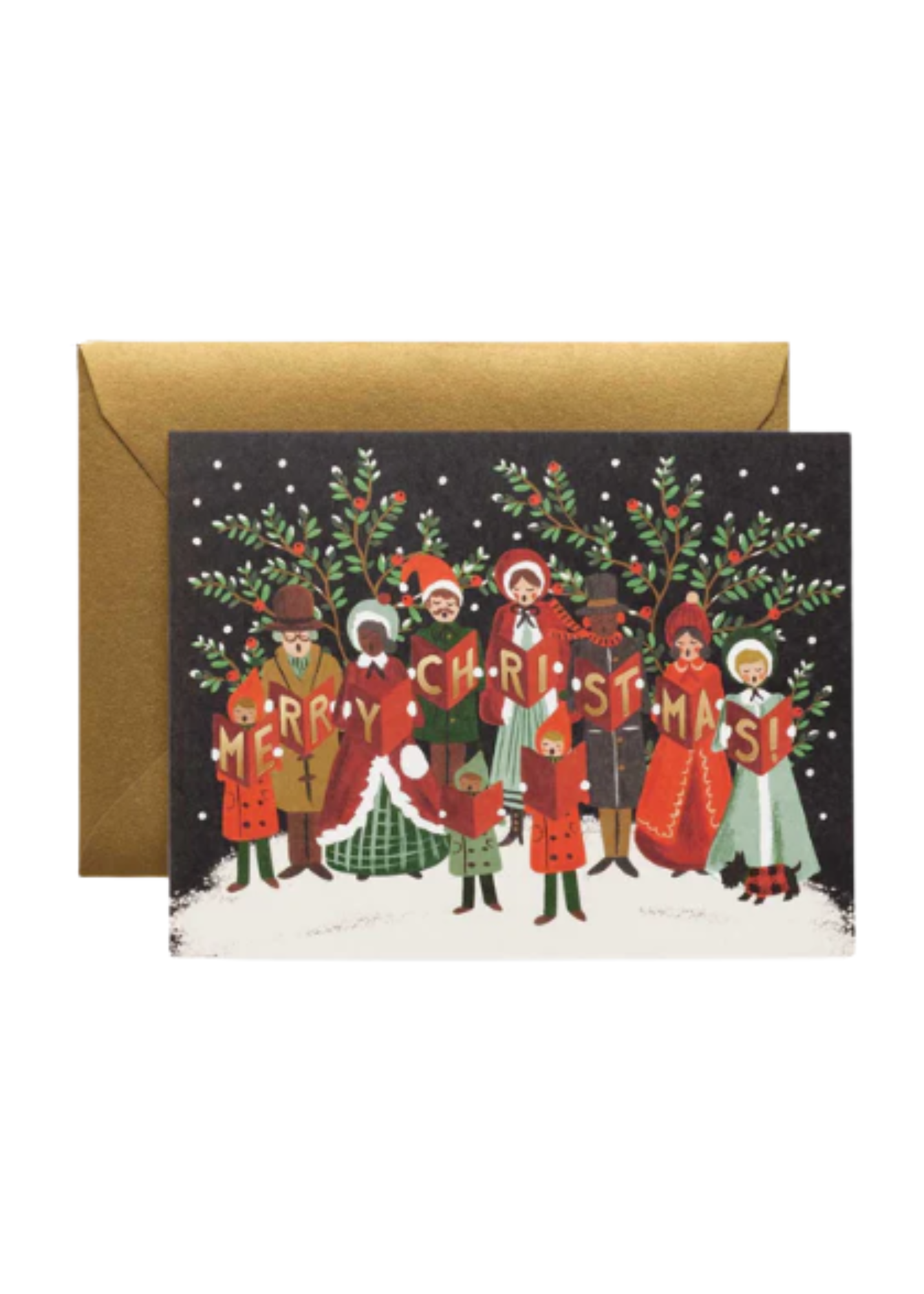 Christmas Carolers Greeting Card