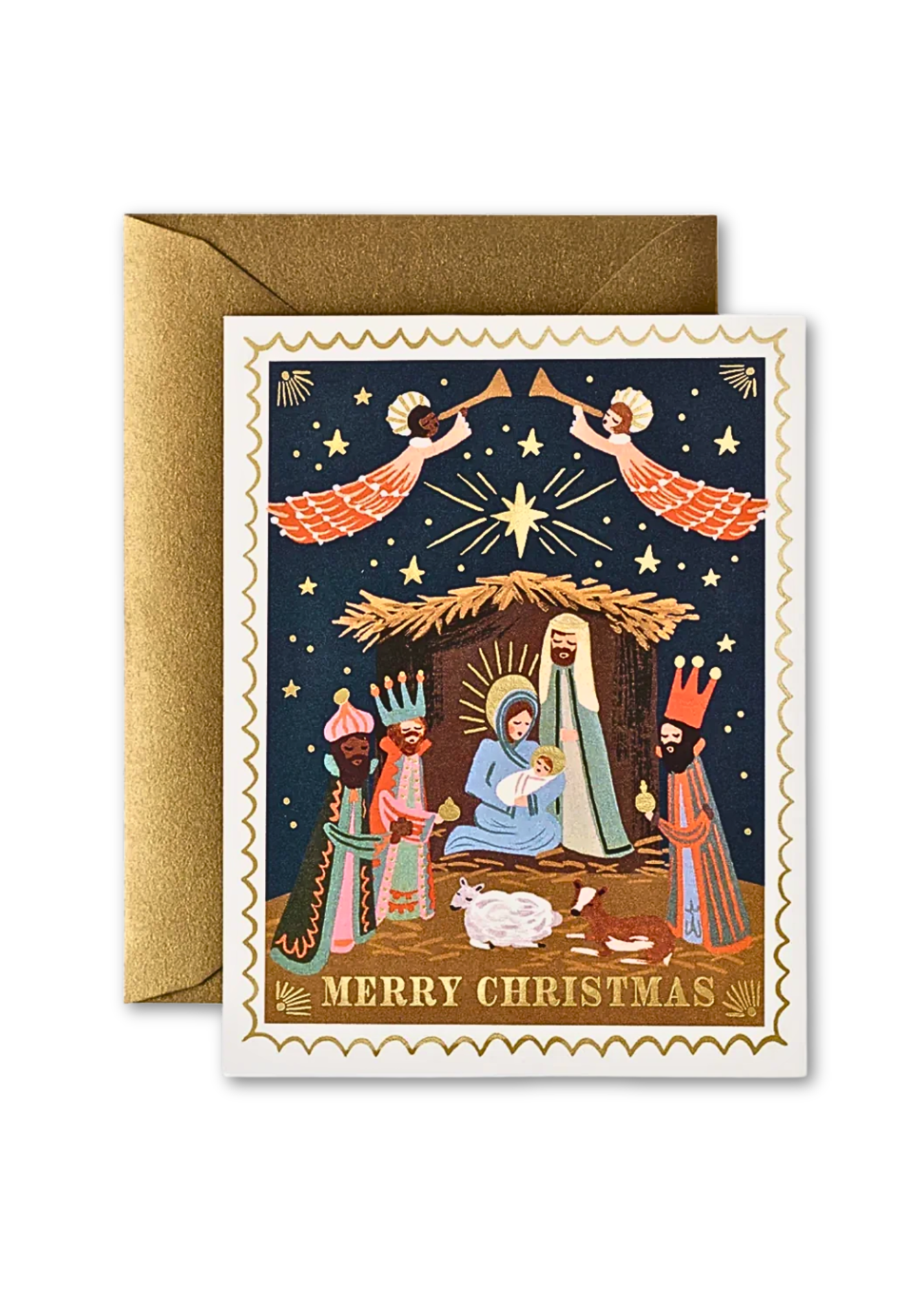 Christmas Nativity Illustrated Greeting Card
