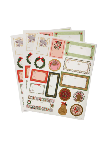 Christmastide Illustrated Holiday Sticker Sheets