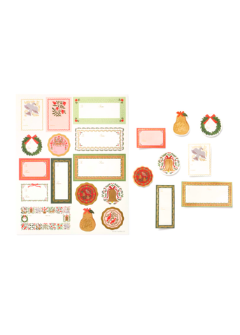 Christmastide Illustrated Holiday Sticker Sheets