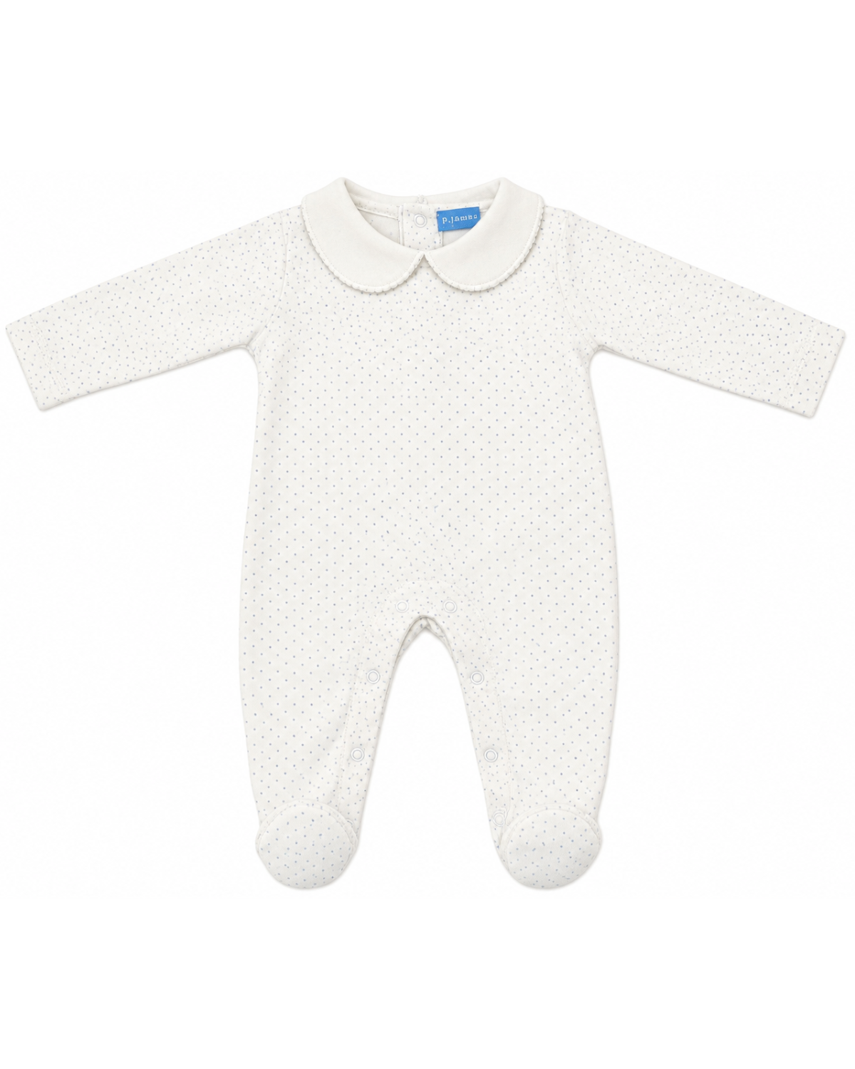 Confeti Footed Pajama In White