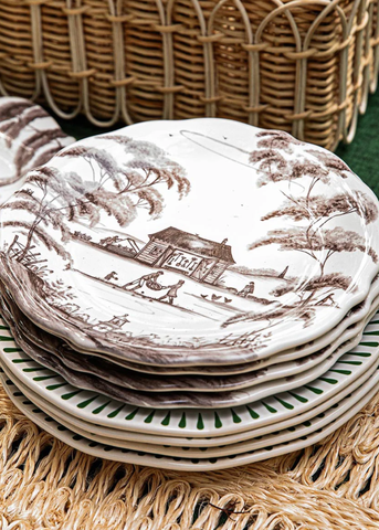 Country Estate Harvest Party Plate Box Set of 4 in Flint