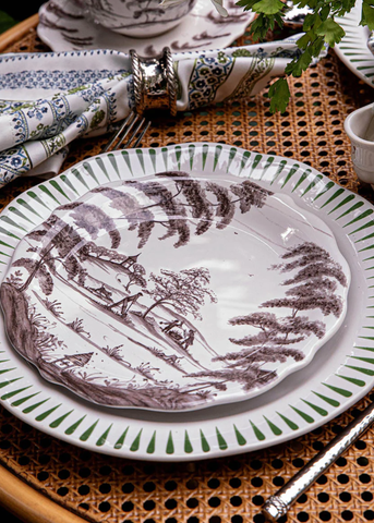 Country Estate Harvest Party Plate Box Set of 4 in Flint