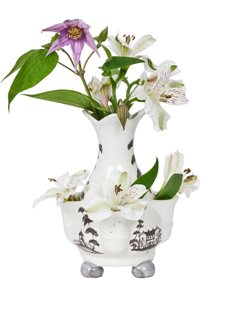 Country Estate Tulipiere Vase in Flint