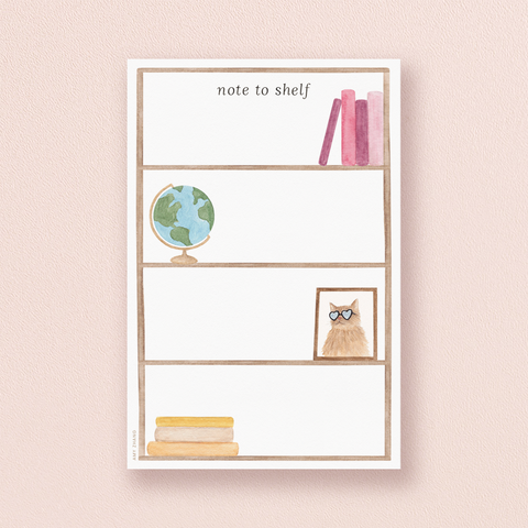 Note To Shelf — Book Pun To-Do List Notepad