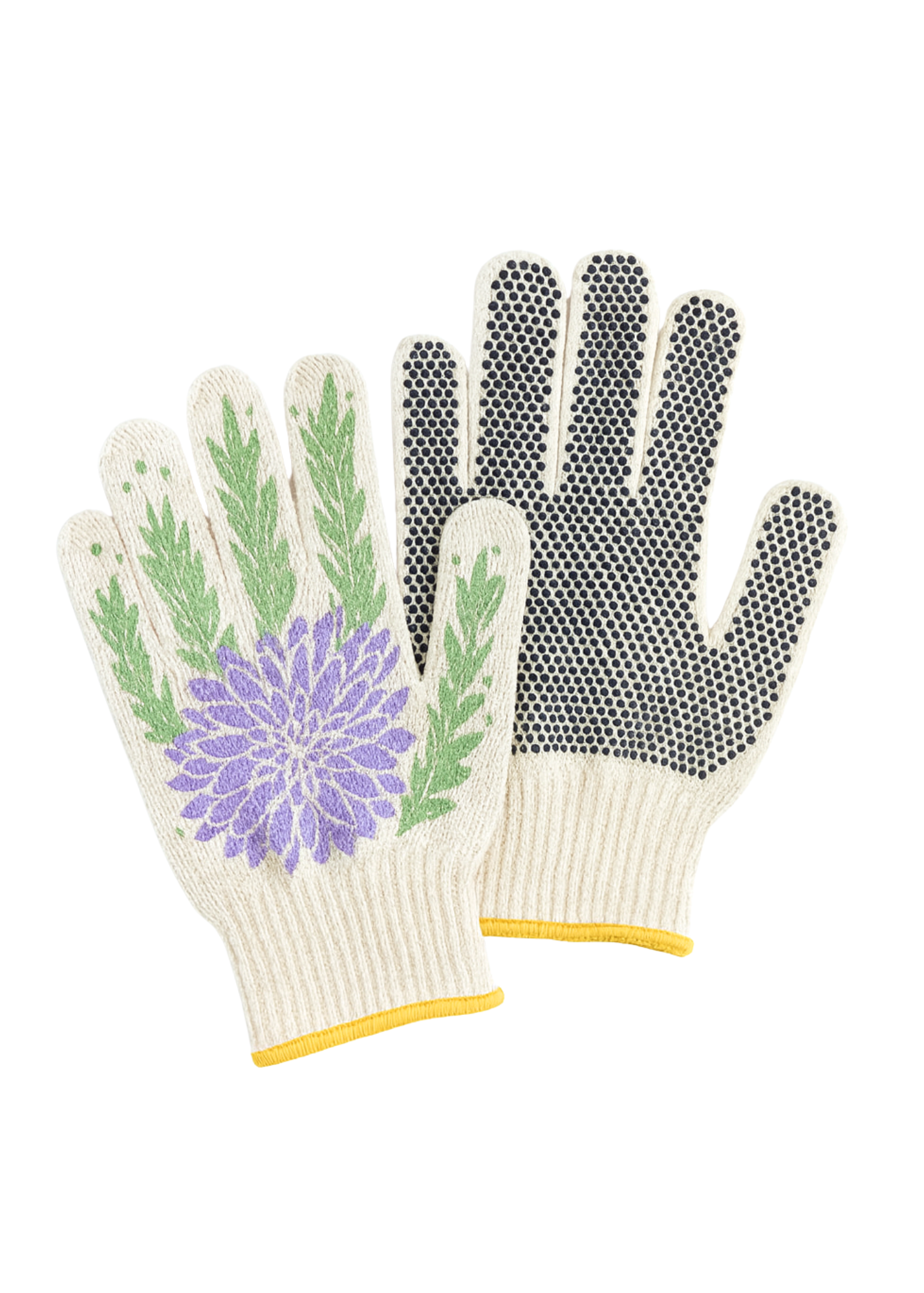 Screen-Printed Dahlia Gardening Gloves