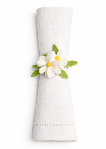 Daisy Felted Wire Napkin Ring