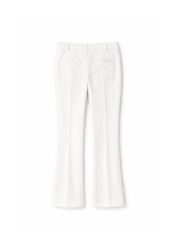 Crosby Cropped Flare Trouser in Soft White