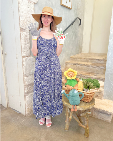 Abigail Smocked Waist Maxi Dress In Marsh + Navy