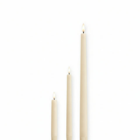 LED Taper Candle Pair In Ivory