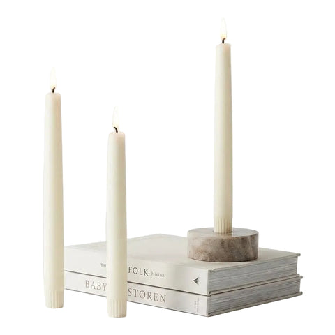 LED Taper Candle Pair In Ivory