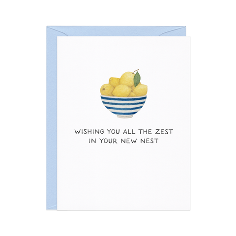 All The Zest — Lemon Pun Housewarming Card