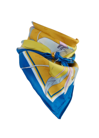 El Amor Silk Bandana Scarf in Yellow
