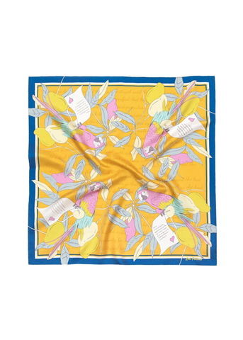 El Amor Silk Bandana Scarf in Yellow