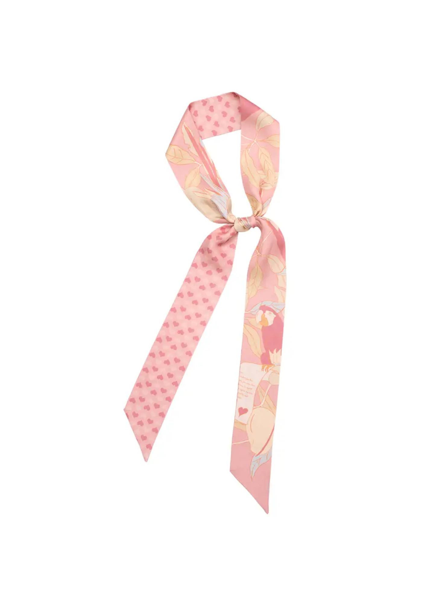 El Amor Silk Twilly Scarf in Pink