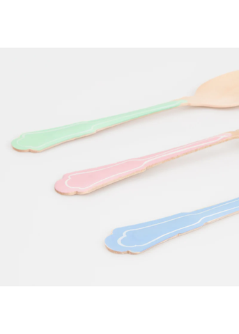 Elegant Wooden Cutlery Set in Mixed Colors