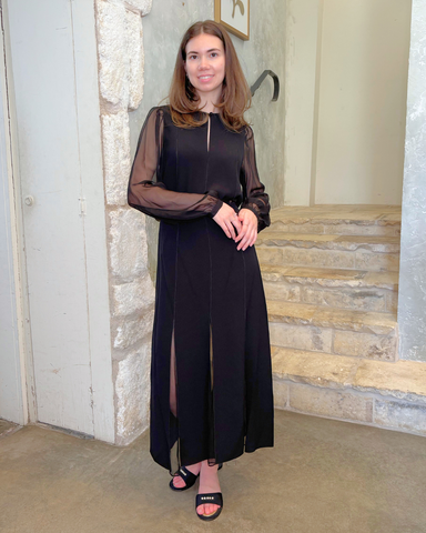 Elia Satin Crepe Pleated Midi Skirt In Noir