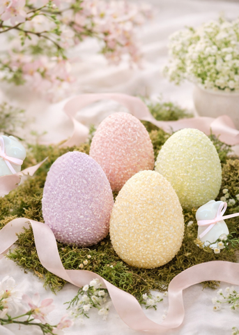 Beaded Easter Egg in Green