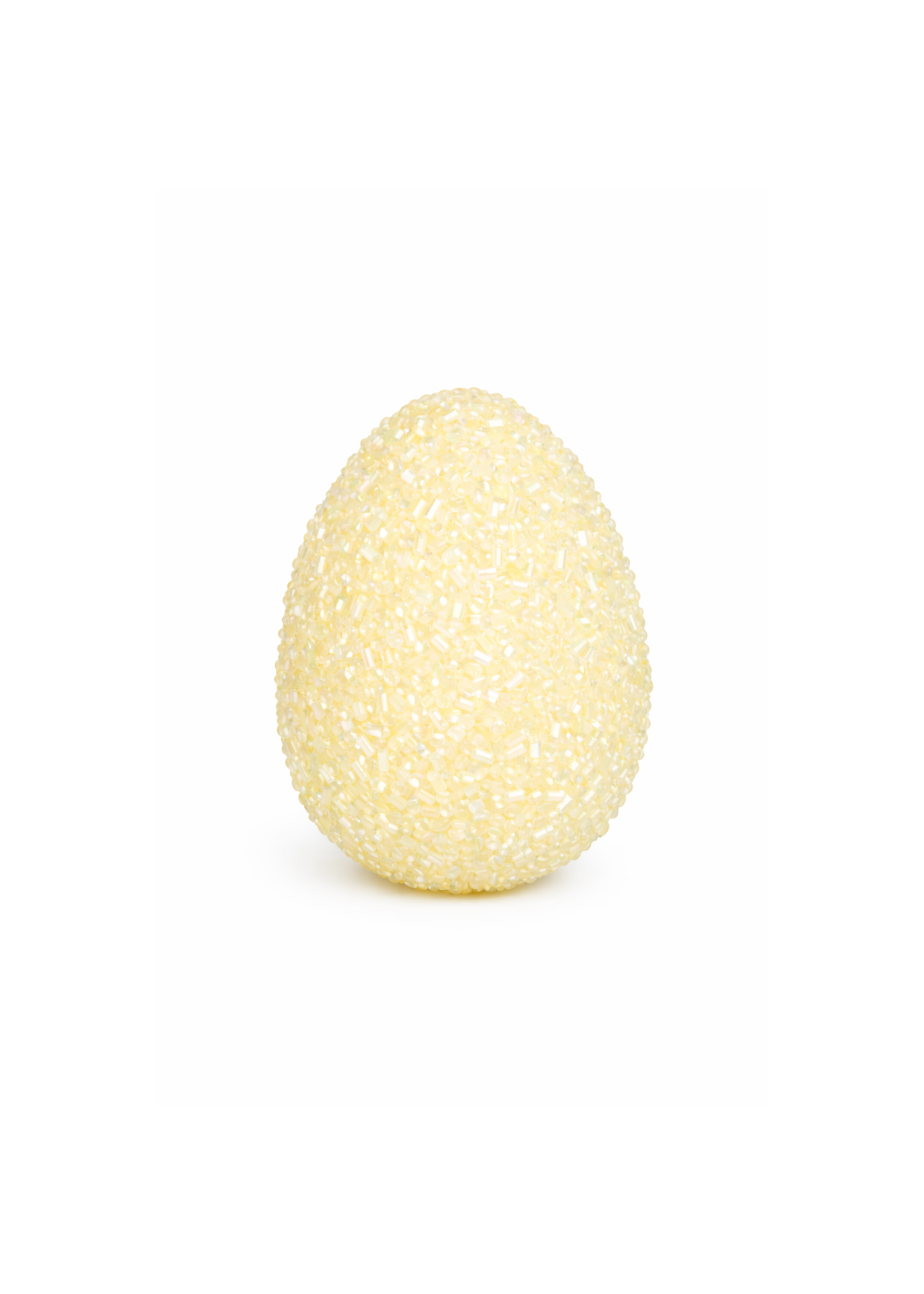 Beaded Easter Egg in Yellow
