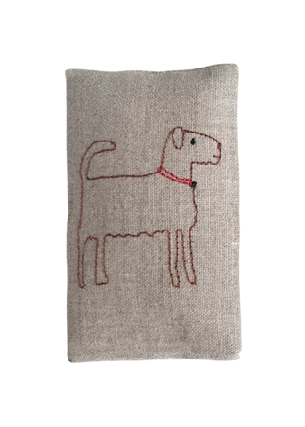 Hand Embroidered Dogs - Lavender Sachet Set of 3