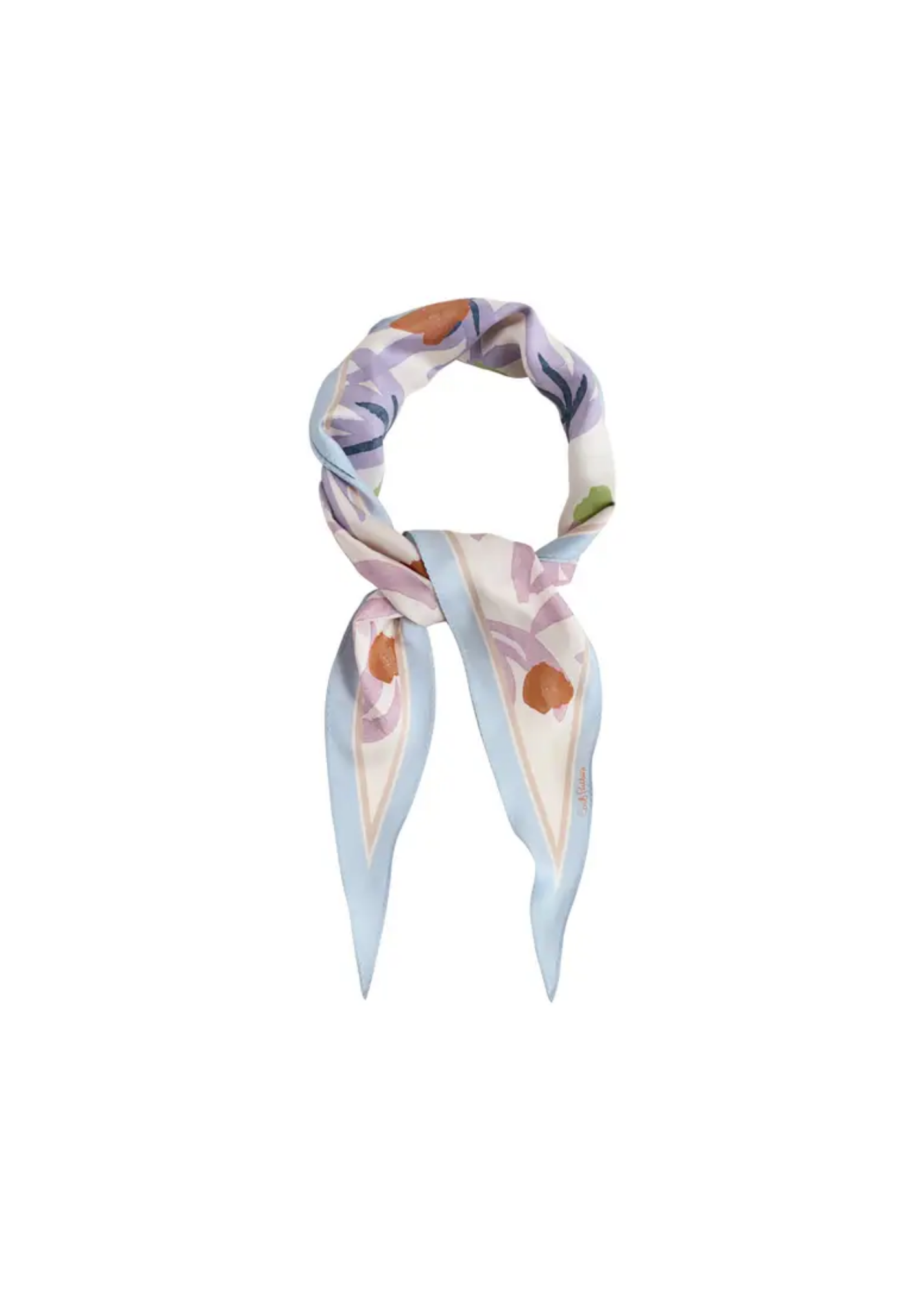 Ethereal Mirage Silk Diamond Scarf in Pastel