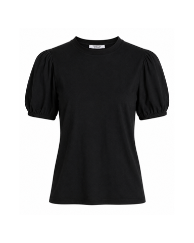Eva Puff Sleeve Tee in Black