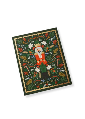 Evergreen Nutcracker Illustrated Greeting Card