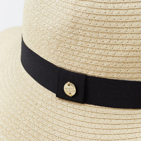 Banded Fedora In Beige + Black