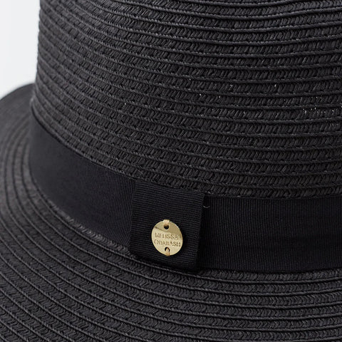Banded Fedora In Black + Black