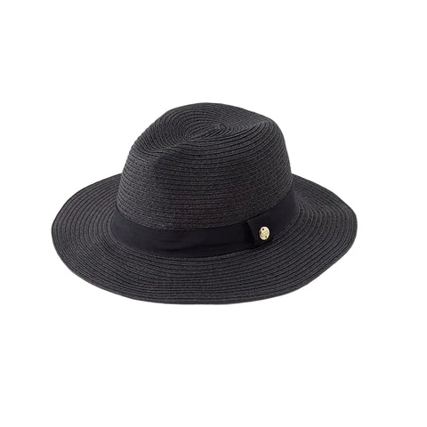 Banded Fedora In Black + Black