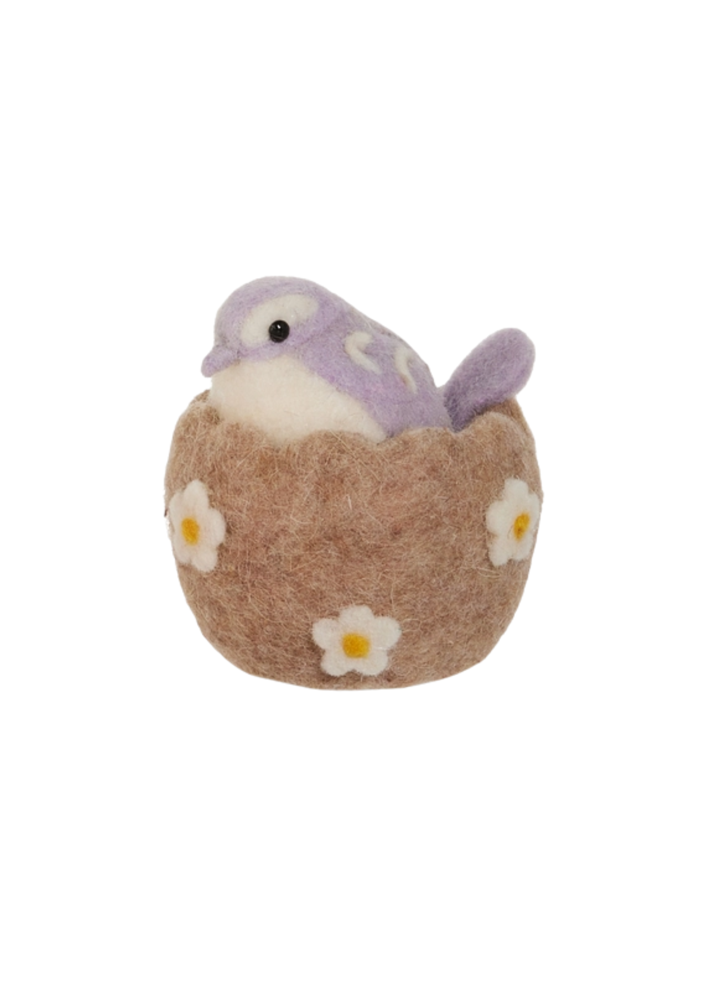 Felted Little Purple Bird in Nest