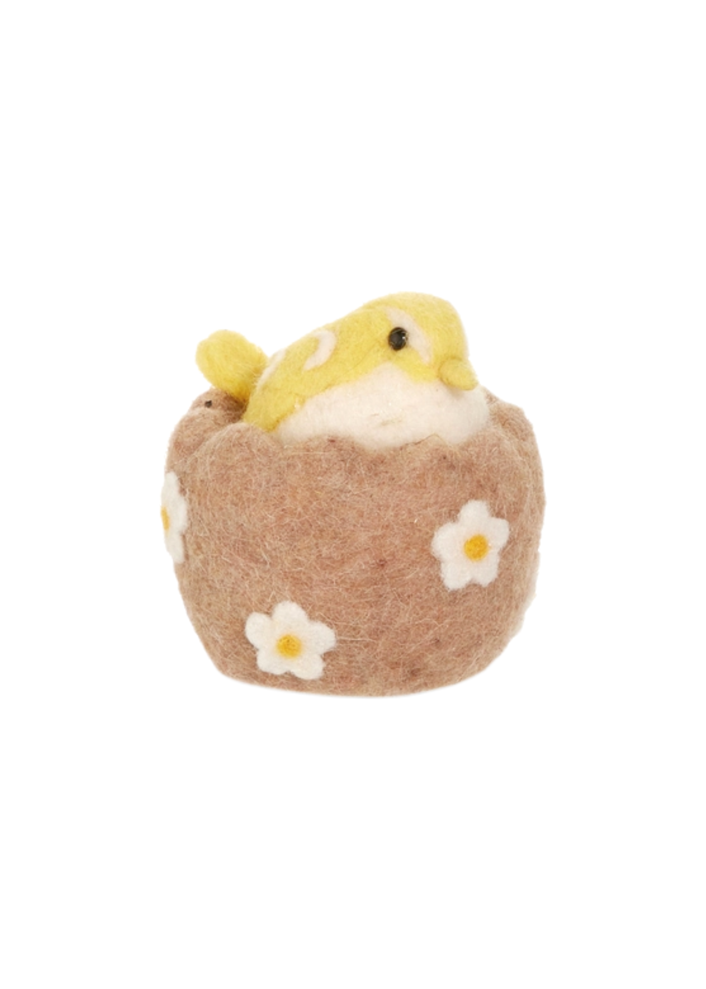 Felted Little Yellow Bird in Nest