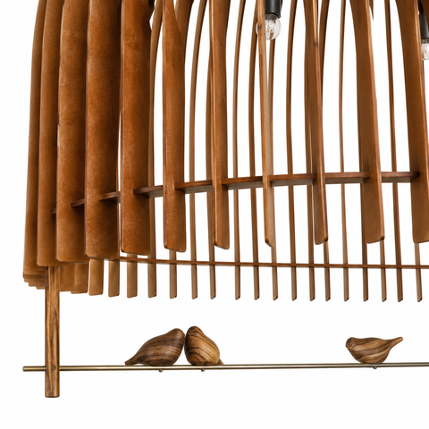 Little Bird Chandelier In Natural