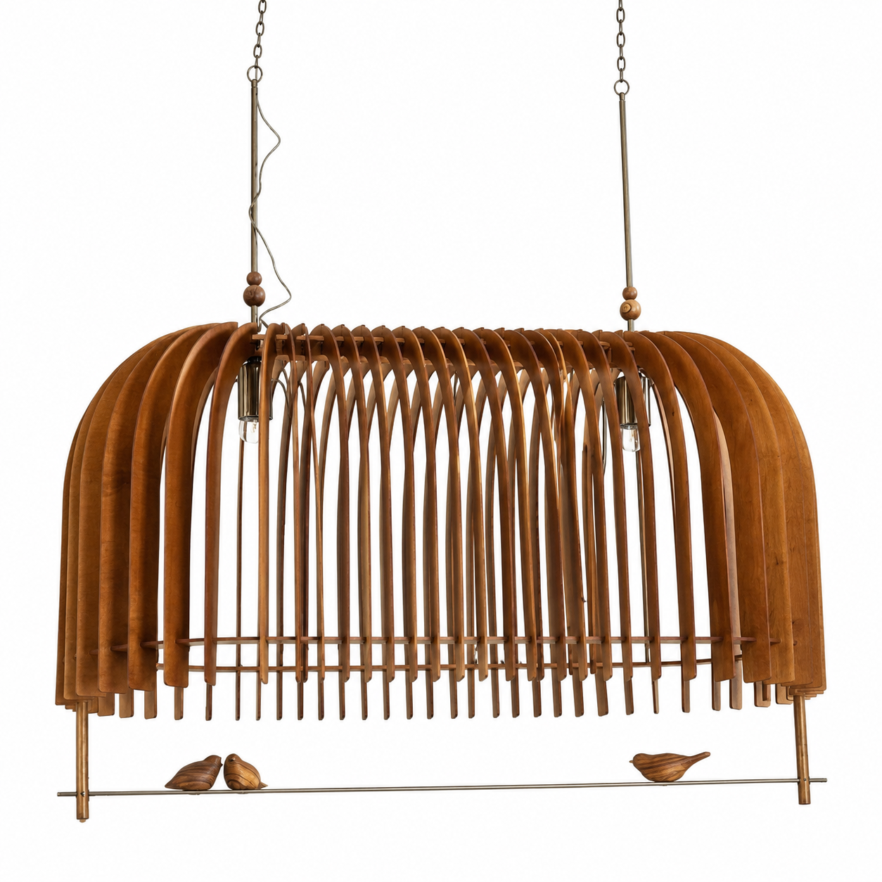 Little Bird Chandelier In Natural
