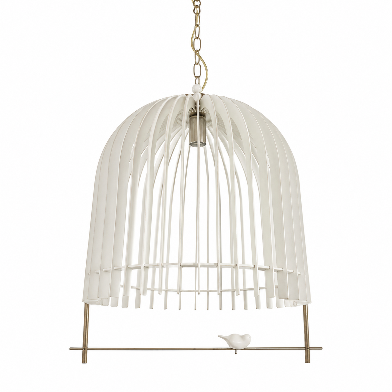 Little Bird Chandelier In White